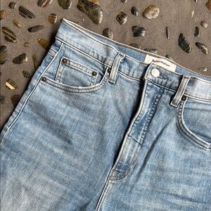 Reformation Ultra High and Skinny Light Blue Stretchy Jeans